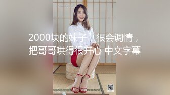 2000块的妹子，很会调情，把哥哥哄得很开心 中文字幕