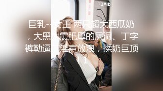 巨乳--女王 两只超大西瓜奶，大黑牛震肥厚的屄洞、丁字裤勒逼，淫声放浪，揉奶巨顶！1