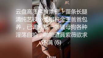 云盘高质露脸泄密！苗条长腿清纯艺校小姐姐被金主爸爸包养，已调教成一条骚母狗各种淫荡自拍，啪啪道具紫薇欲求不满 (6)